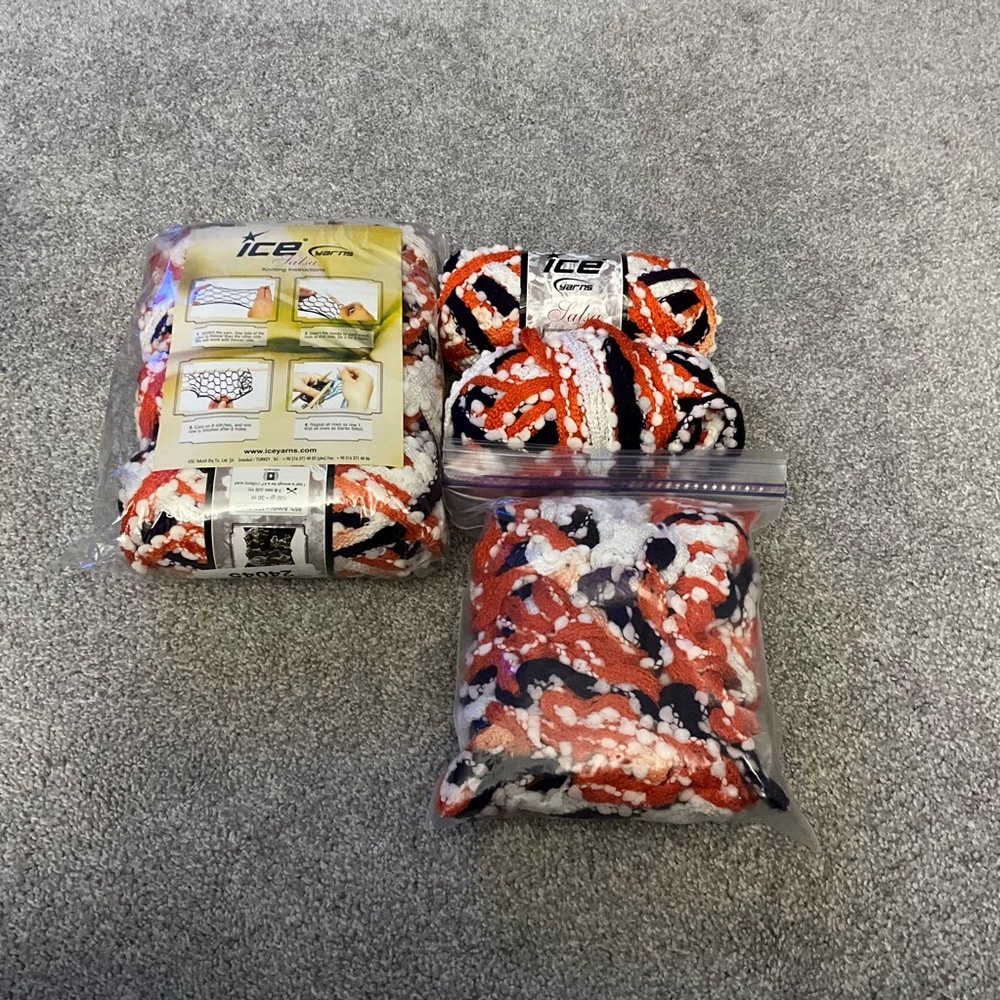 Ice Yarns Salsa Bundle - Orange, Purple & White Mix